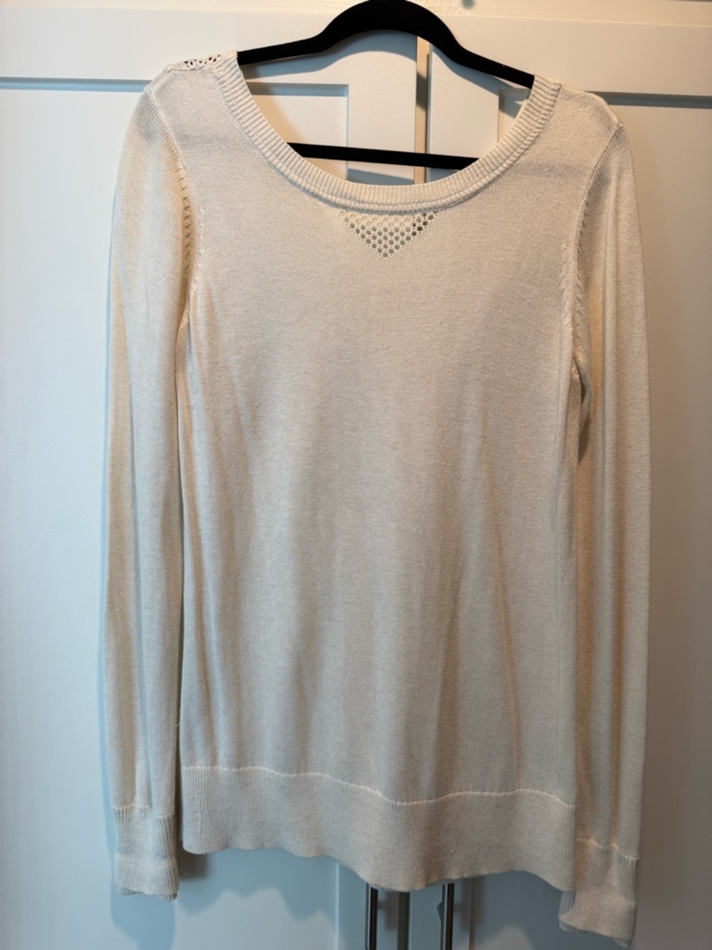 Lululemon Size L Sunset Savasana Pullover II Light Beige Long Sleeve Sweater